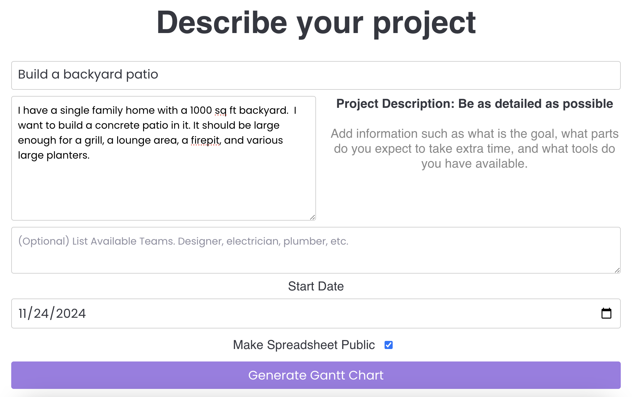 Project Description Screenshot